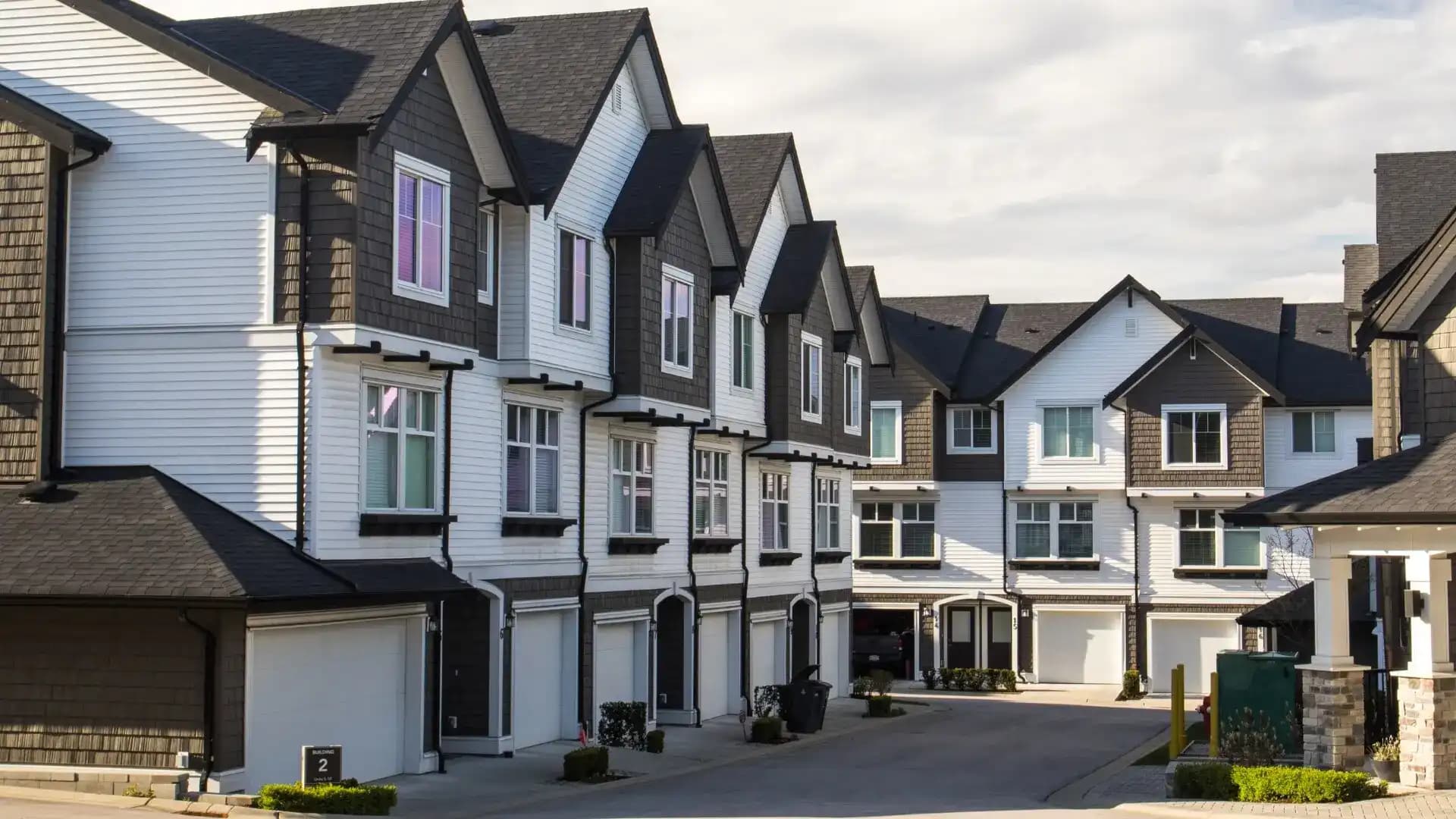 Townhomes in a landscaped community